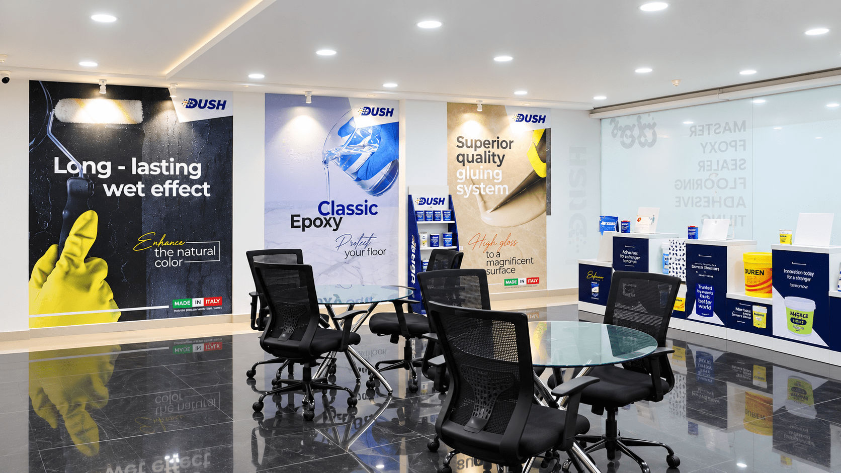 DUSH marble chemical showroom in Bengaluru India